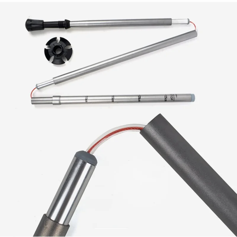 CAMPLEADER 7075 Aluminum Alloy Trekking Pole 5-Sections Ultra-Short Telescopic Hiking Climbing Stick - Blue