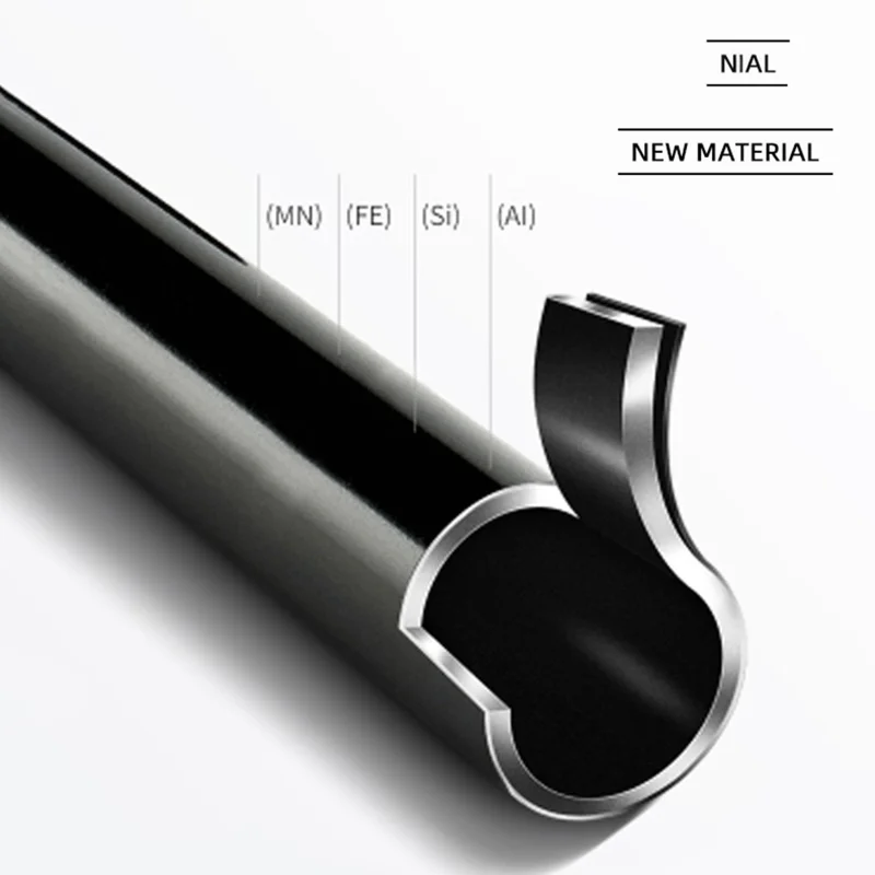 NECASIL G208S Aluminum Alloy Trekking Pole 62-135CM Folding Walking Stick Ultralight for Hiking, Camping - Black