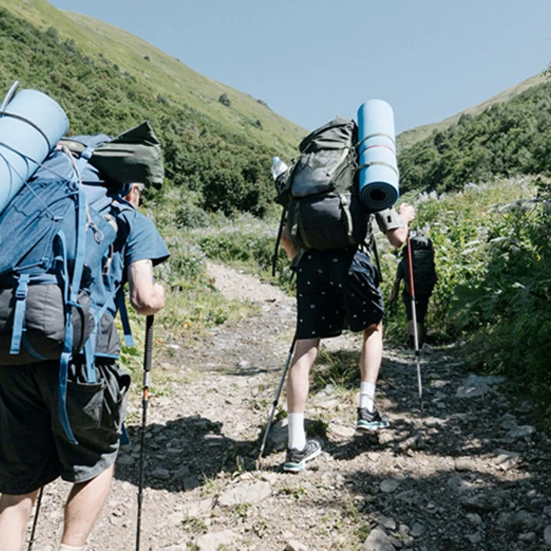 NECASIL G208S Aluminum Alloy Trekking Pole 62-135CM Folding Walking Stick Ultralight for Hiking, Camping - Black