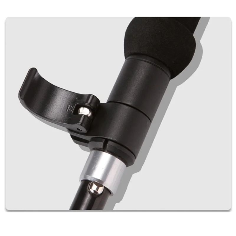 NECASIL N88 Anti-Slip Trekking Pole 33-125 CM Aluminum Alloy Folding Hiking Walking Stick - Black