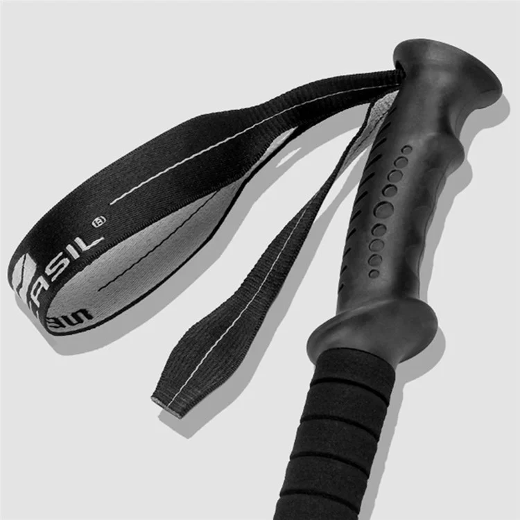 NECASIL G108 62-135CM Bâton de Marche Outdoor 3 Sections en Alliage d'Aluminium pour le Camping - Noir