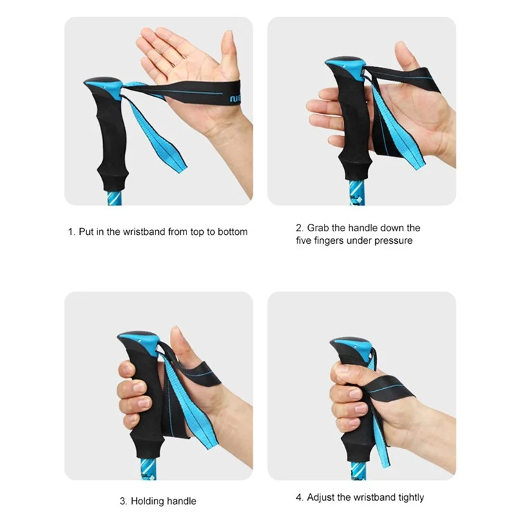 Bâton de randonnée télescopique N85 ultra-léger Trekking Bâton de randonnée en camping 5 sections Alliage d'aluminium Bâton de marche pliable