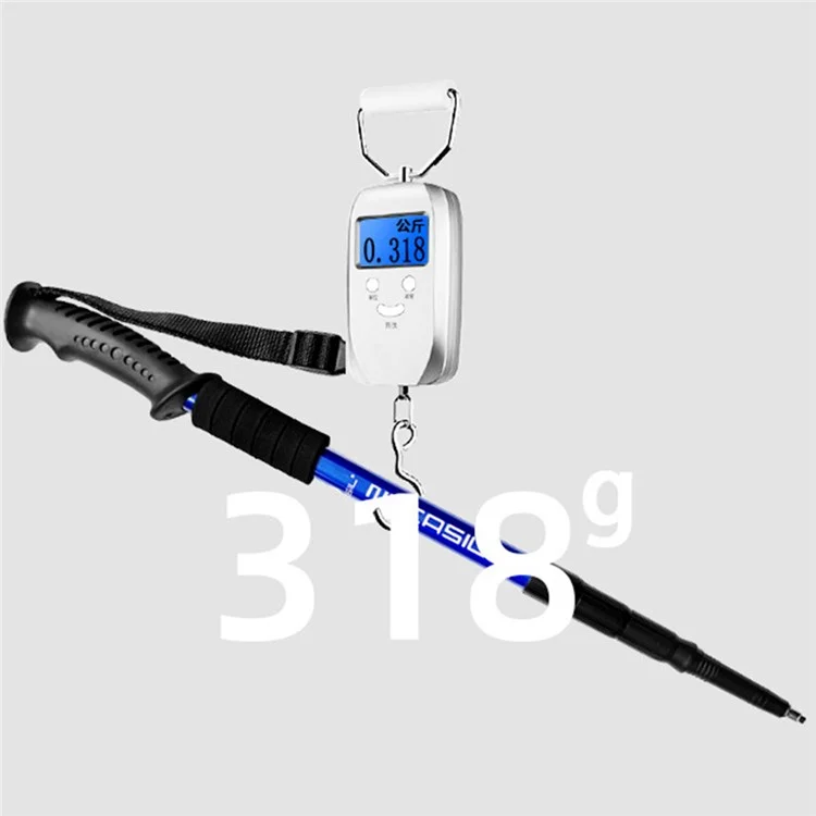 NECASIL G103 Aluminum Alloy Climbing Walking Stick 4 Sections Telescopic Folding Alpenstock Hiking Pole - Red