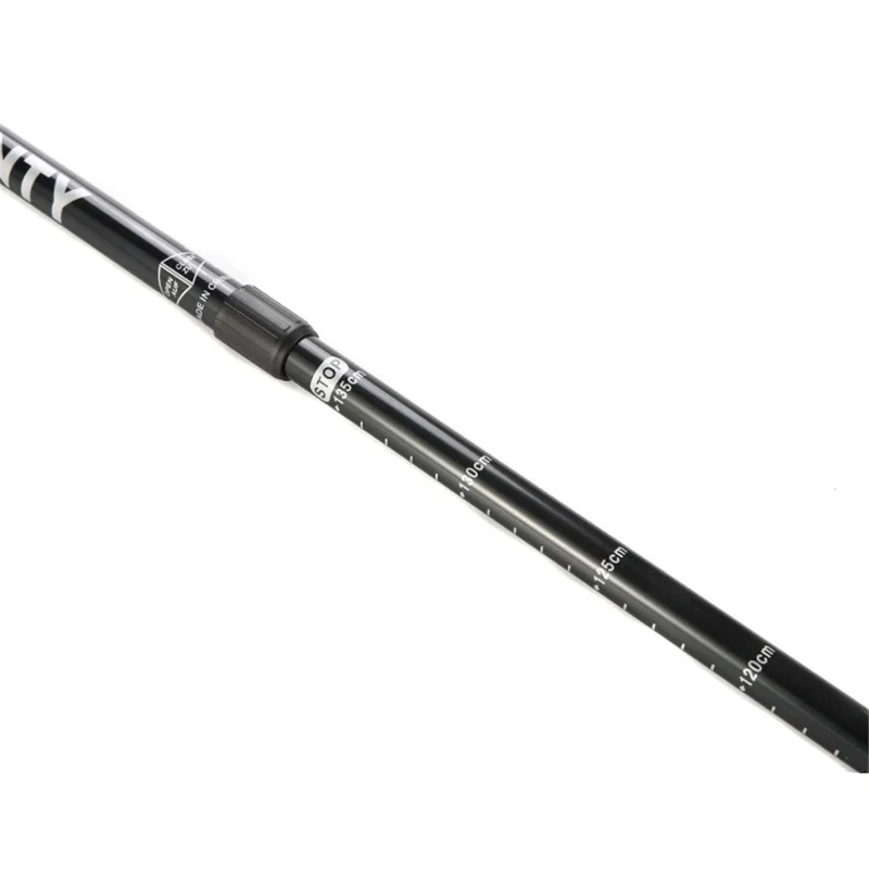 TEAM JAUNTY 6-3JNS Trekking Pole 65-135CM Aluminum Alloy Folding Hiking Walking Stick - Angled Handle / Silver