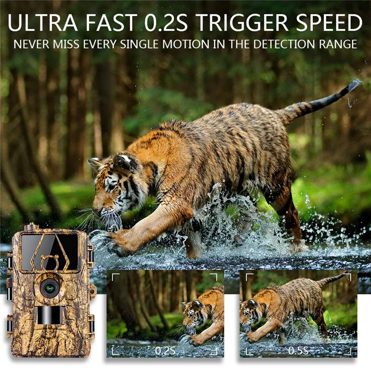 PR801LTE 4G 60MP 8K Hunting Trail Camera Wireless Wildlife Camera (US / AU Version)