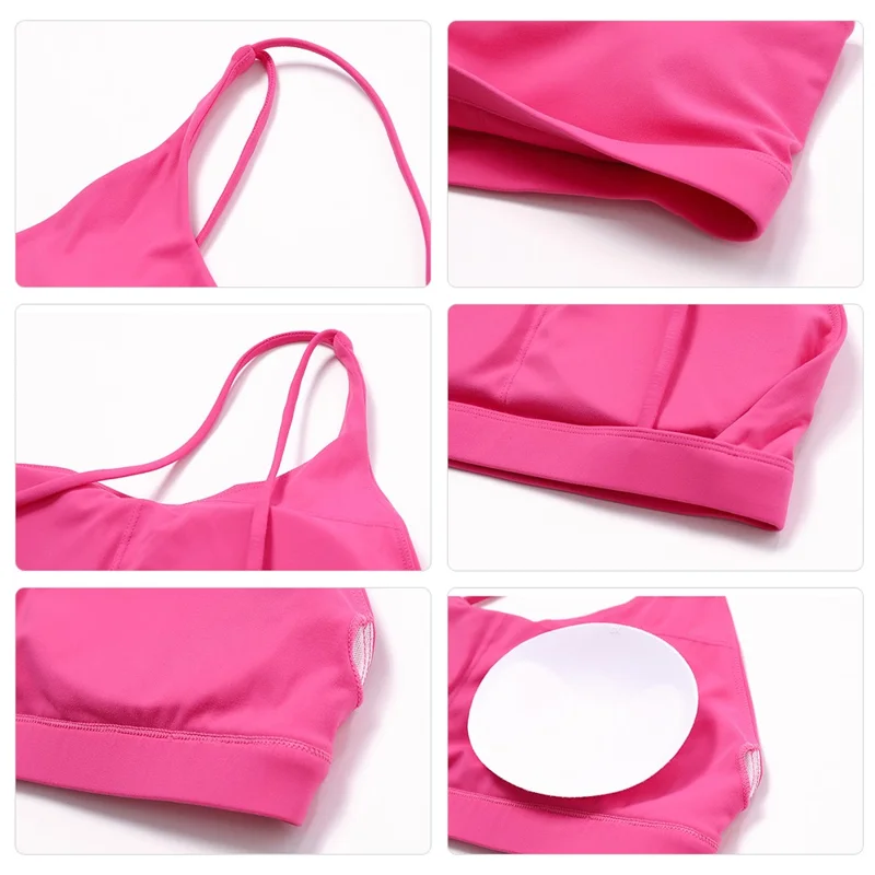 8578 Fitness Single Shoulder Women Sexy Sports Bra Backless Padded Yoga Bra - Apple Green / XL