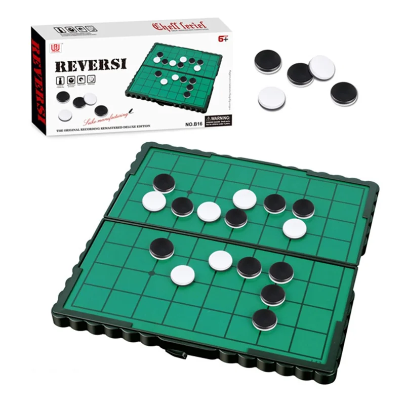 Foldable Magnetic Chess Board Portable Board Game Set Kids Educational Toy - Reversi Chess