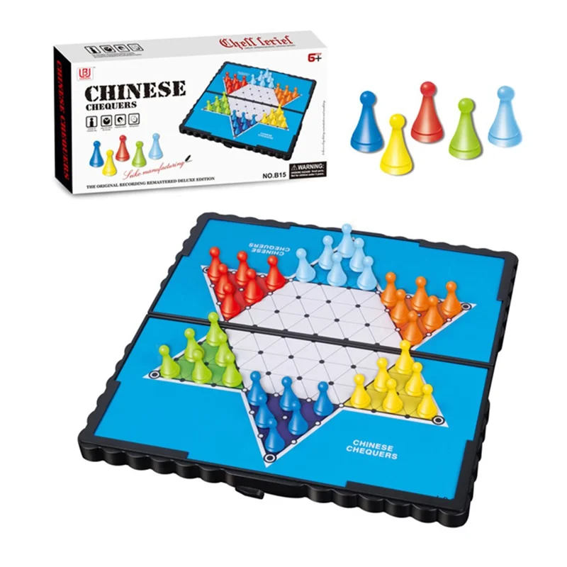 Foldable Magnetic Chess Board Portable Board Game Set Kids Educational Toy - Chinese Chequers