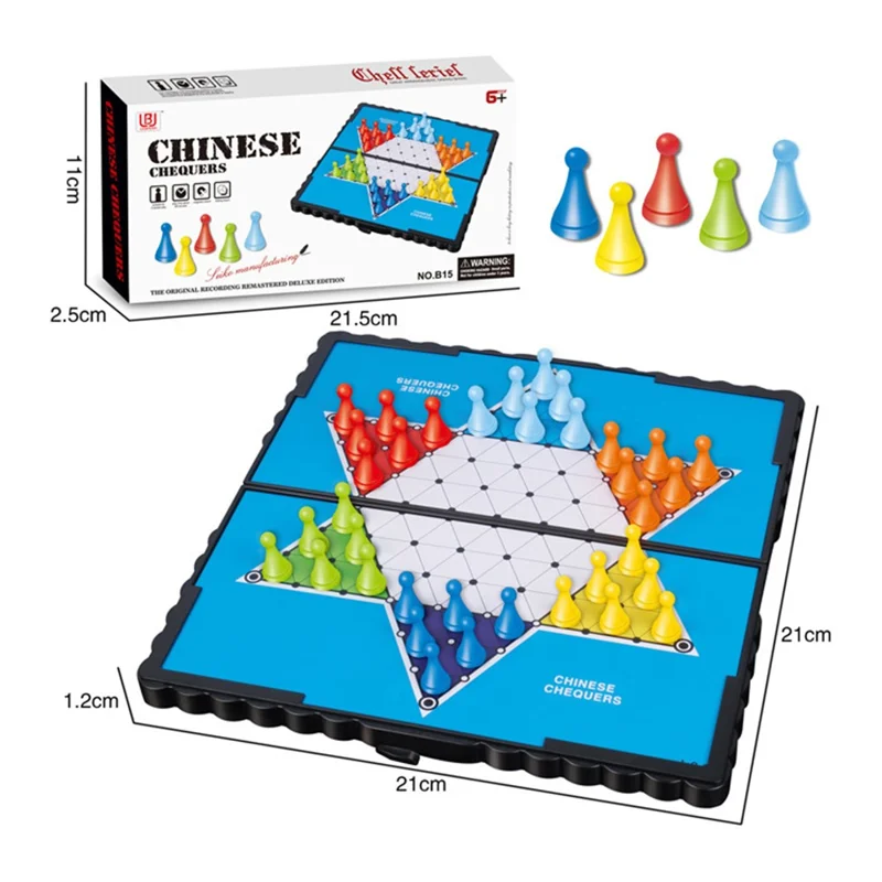 Foldable Magnetic Chess Board Portable Board Game Set Kids Educational Toy - Chinese Chequers