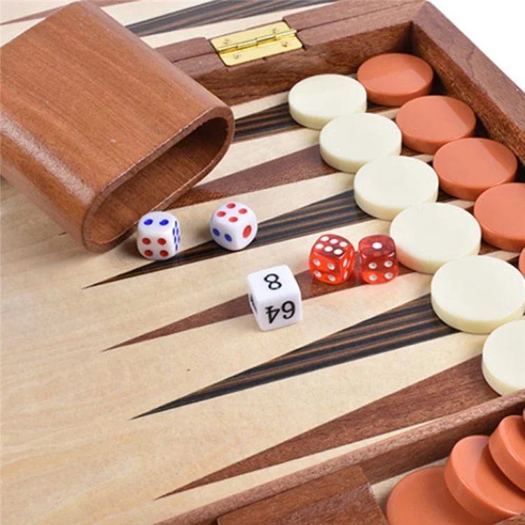 Set da backgammon in legno con design pieghevole - Giochi da tavolo classici da 11 pollici