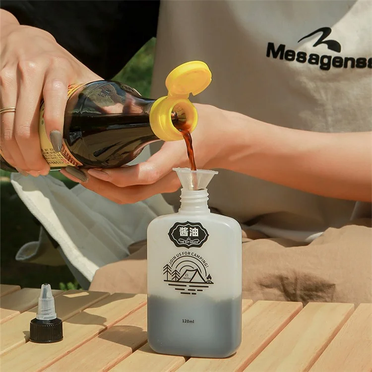AOTU 16 pièces / Set de bouteilles d'huile de camping, récipients à épices, kit de brosse avec sac de rangement (sans BPA, sans homologation FDA)