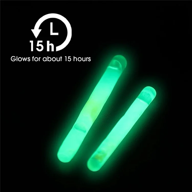 50 bâtons lumineux flottants à lucioles fluorescentes - 2,2 x 22 mm
