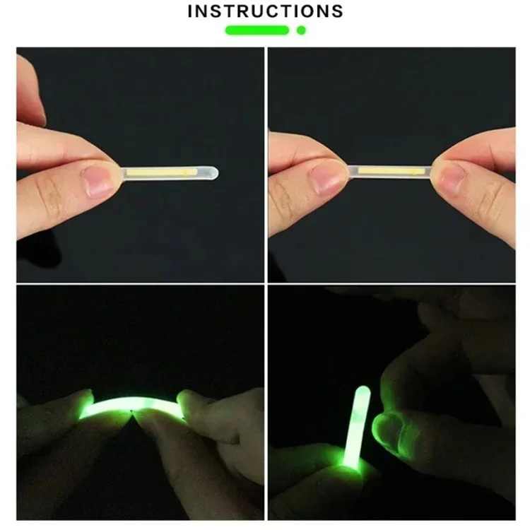 50 bâtons lumineux flottants à lucioles fluorescentes - 2,2 x 22 mm