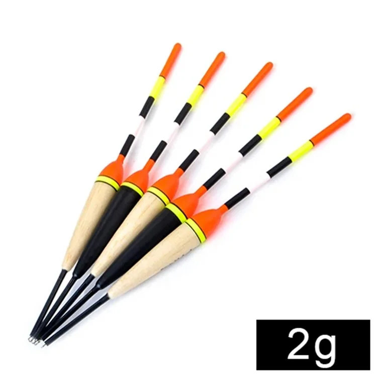 FTK 5 pièces de flotteurs de pêche en bois de balsa épais - 2g