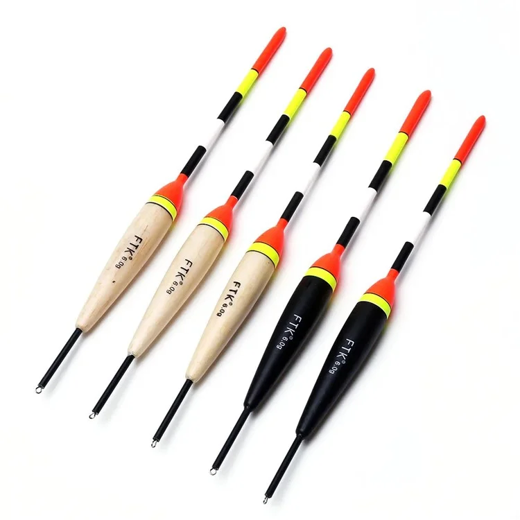 FTK 5 pièces de flotteurs de pêche en bois de balsa épais - 2g