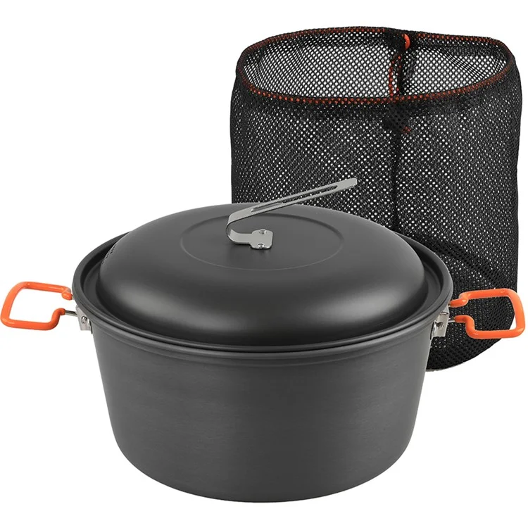 AOTU Camping 5L Pentola a vapore Impugnatura pieghevole Stoviglie per escursionismo Picnic (senza BPA, senza FDA)