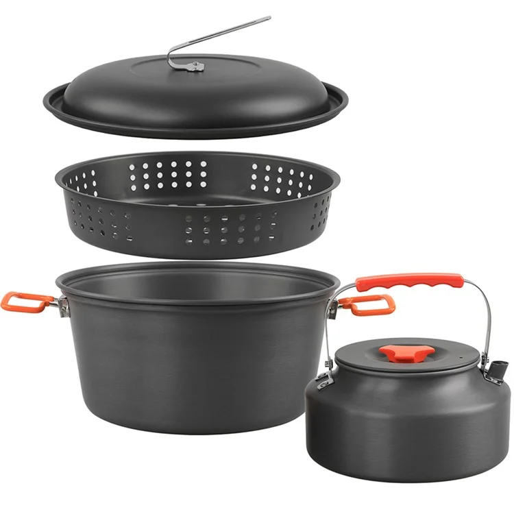 Batterie de cuisine en aluminium AOTU 1,6 L + marmite à vapeur 5,0 L (sans BPA, sans homologation FDA)