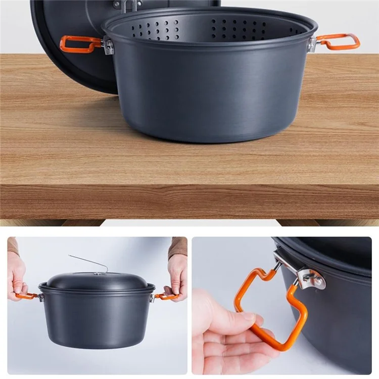 Batterie de cuisine en aluminium AOTU 1,6 L + marmite à vapeur 5,0 L (sans BPA, sans homologation FDA)