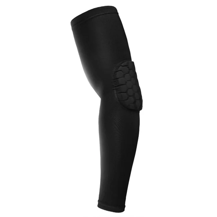 AB062 Lycra Fabric Elbow Brace Shock-Absorbed Elbow Wrap Arm Compression Brace Support - Negro / M