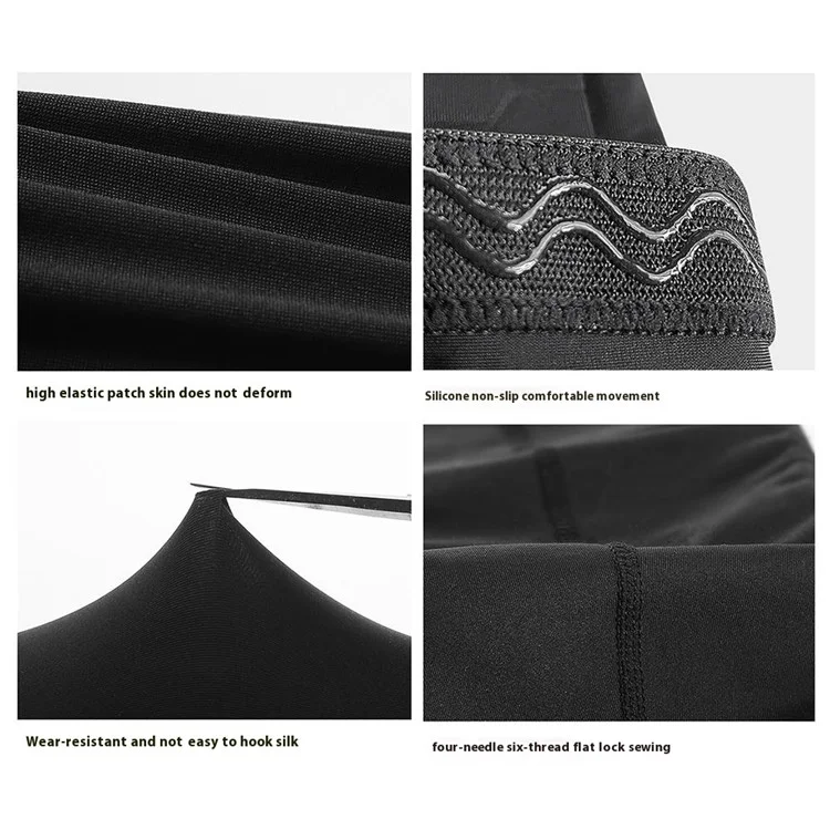 AB062 Lycra Fabric Elbow Brace Shock-Absorbed Elbow Wrap Arm Compression Brace Support - Negro / M