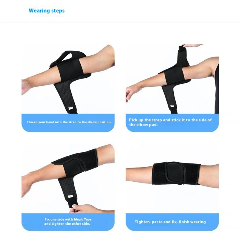 VILICO AB089 Sports Elbow Brace Shock-Absorbed Elbow Wrap Fitness Arm Meniscus Brace Support - Preto