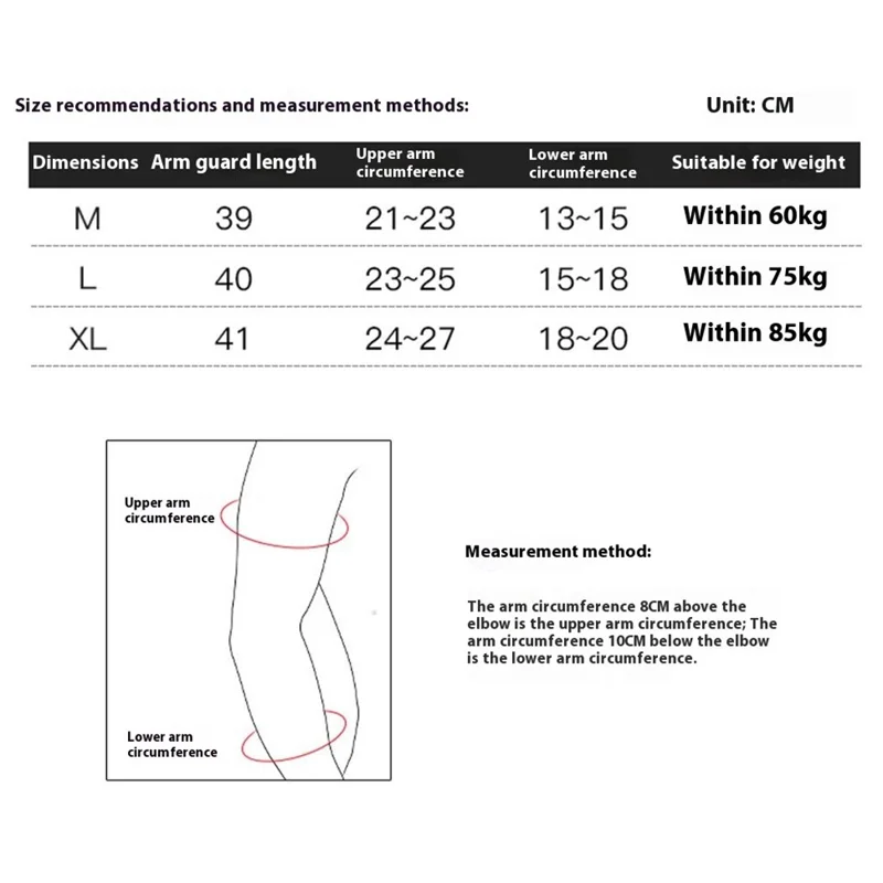 VILICO AB045 Sports Elbow Brace Shock-Absorbed Elbow Wrap Summer Fitness Arm Brace Support - Black / M