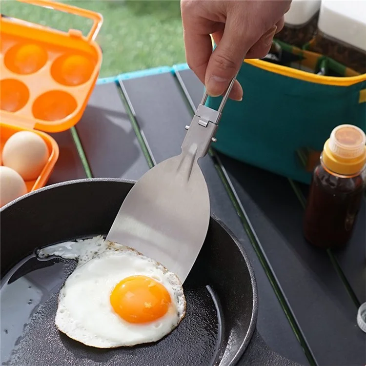 AOTU Outdoor Camping Picnic Foldable Spatula 304 Acciaio Inossidabile Turner (Senza Certificazione BPA, No FDA)