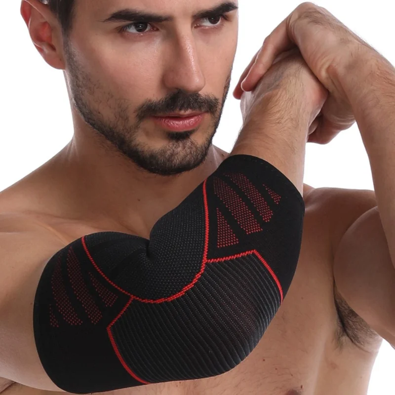 EL0166 Compression Arm Sleeve Arm Brace Support for Pain Relief, Arthritis, Bursitis - Black / M