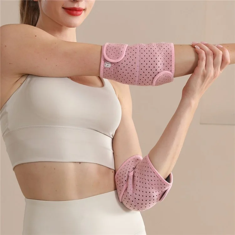 Wosweir El0231 2pcs Rose Fitness Fitness Coude Knee Compression Protecteurs Protecteurs de Protection Sportive - S