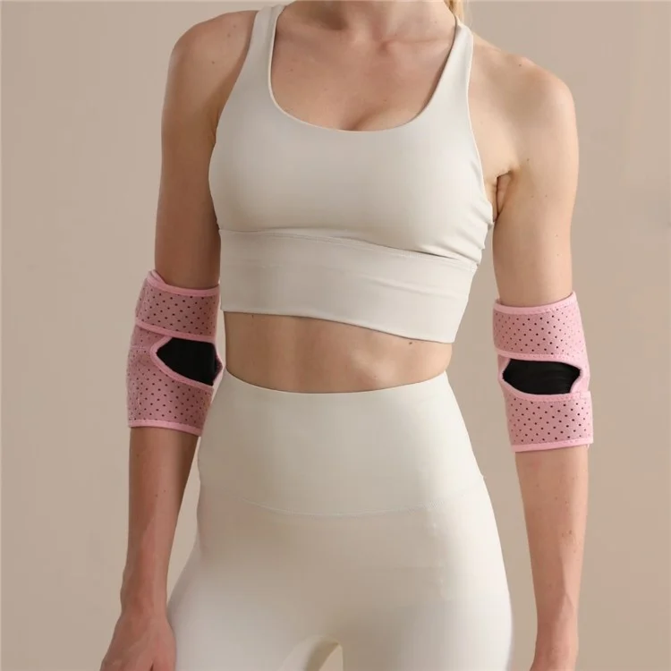 Wosweir El0231 2pcs Rose Fitness Fitness Coude Knee Compression Protecteurs Protecteurs de Protection Sportive - S