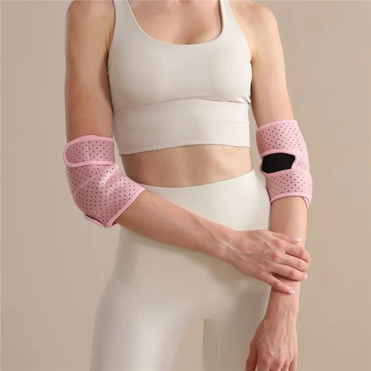Wosweir El0231 2pcs Rose Fitness Fitness Coude Knee Compression Protecteurs Protecteurs de Protection Sportive - S