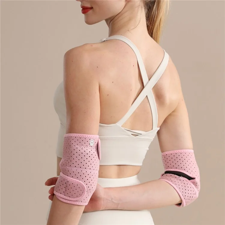 Wosweir El0231 2pcs Rose Fitness Fitness Coude Knee Compression Protecteurs Protecteurs de Protection Sportive - S