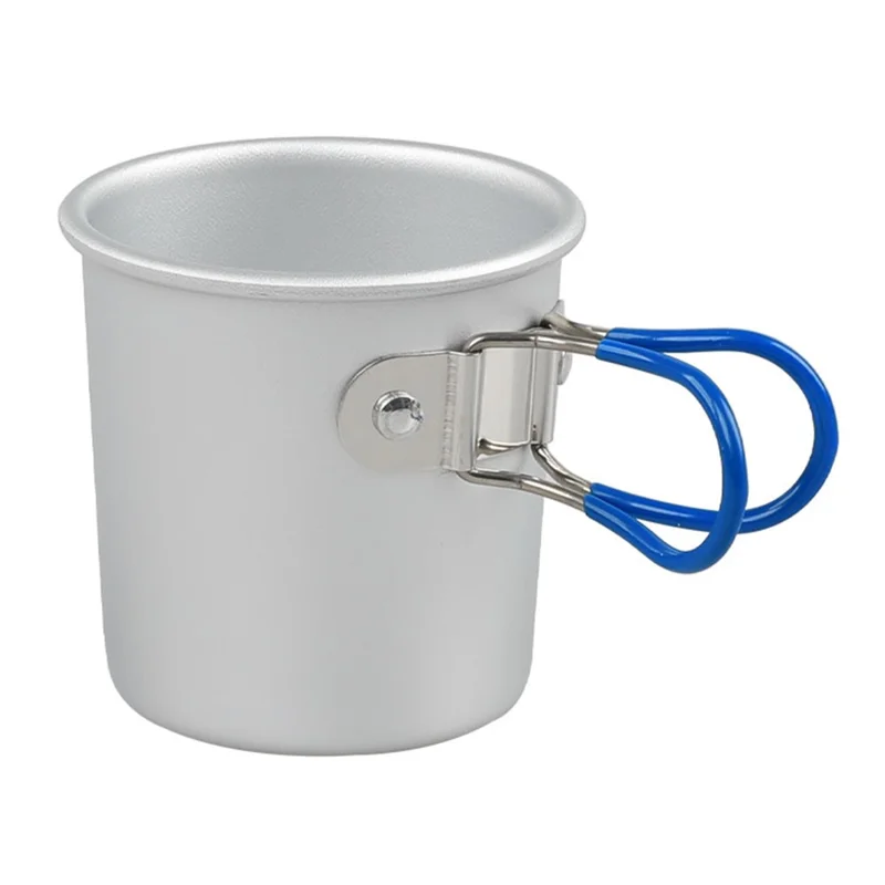 Aluminum Alloy Camping Mug Portable Coffee Cup Drinks Cup (BPA-Free, No FDA Certified) - Blue