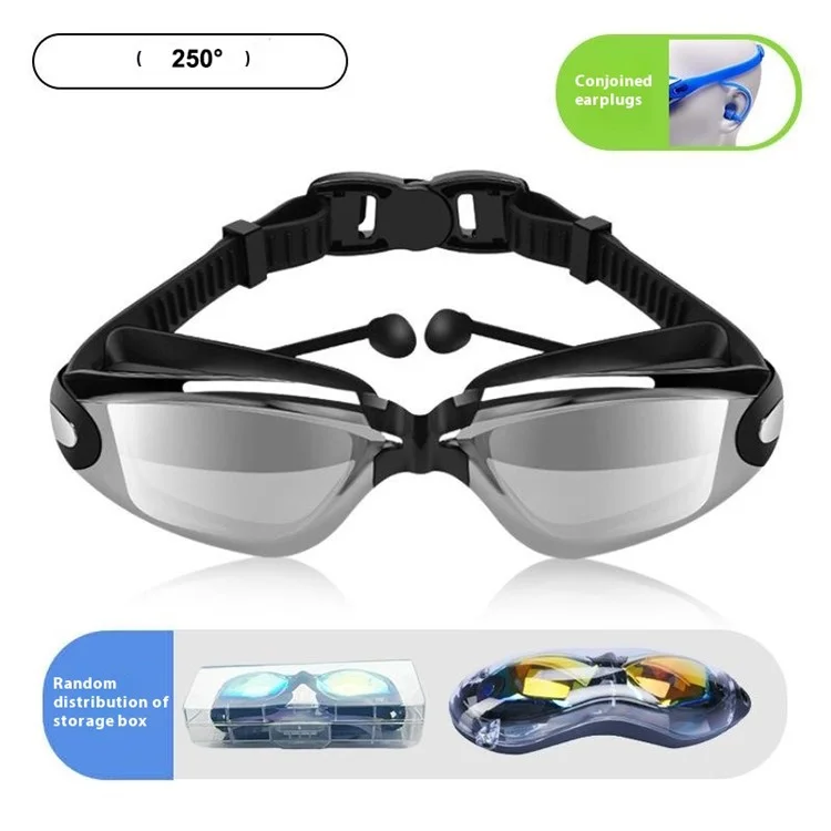 Men Women Anti-Fog Myopia Swimming Goggles for Nearsighted Swimmers Swimming Glasses - 250 Degree
