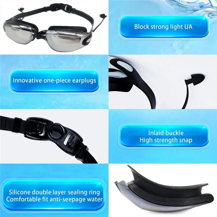 Men Women Anti-Fog Myopia Swimming Goggles for Nearsighted Swimmers Swimming Glasses - 700 Degree