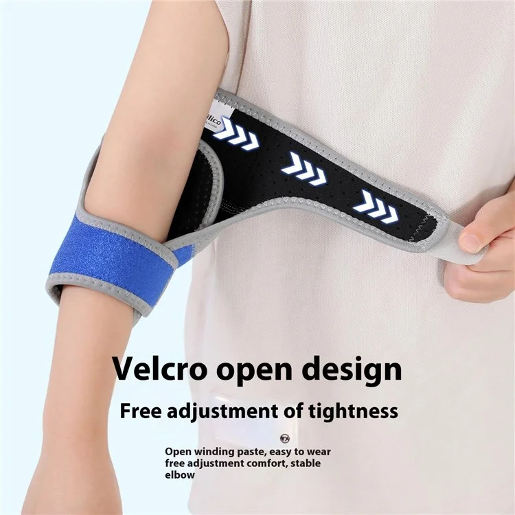 VILICO AB074 1Pc Children Fitness Compression Elbow Brace Breathable Elbow Pad for Kids - Blue
