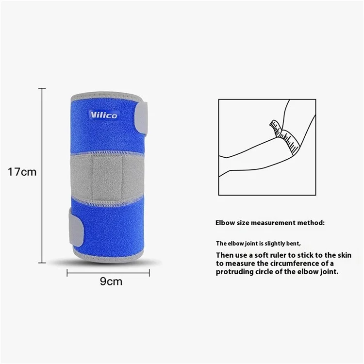 VILICO AB074 1Pc Children Fitness Compression Elbow Brace Breathable Elbow Pad for Kids - Blue
