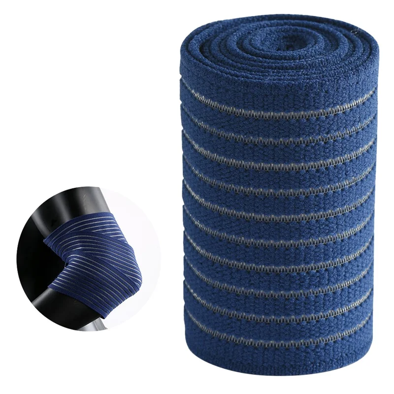AB122 90cm Outdoor Sports Elbow Wrap Elastic Compression Strap Fixing Bandage Elbow Guard - Blue