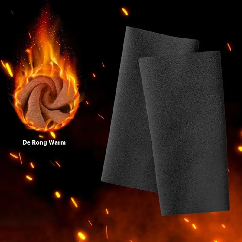 1 Pair Autumn Winter Thermal Arm Sleeves Elastic Elbow Protector Brace for Outdoor Sports - Black