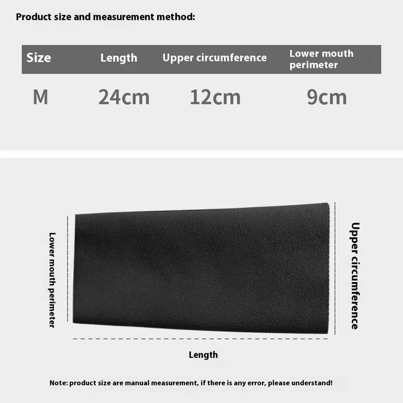 1 Pair Autumn Winter Thermal Arm Sleeves Elastic Elbow Protector Brace for Outdoor Sports - Black
