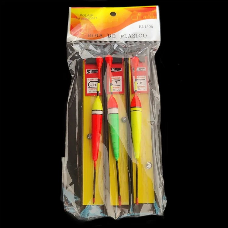 Conjunto de 3 bóias de chumbo para pesca de carpa, com linha de 6 m - Formato cilíndrico