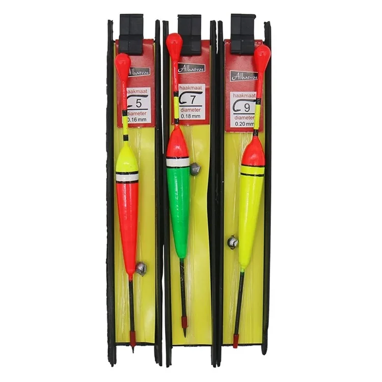 Conjunto de 3 bóias de chumbo para pesca de carpa, com linha de 6 m - Formato cilíndrico