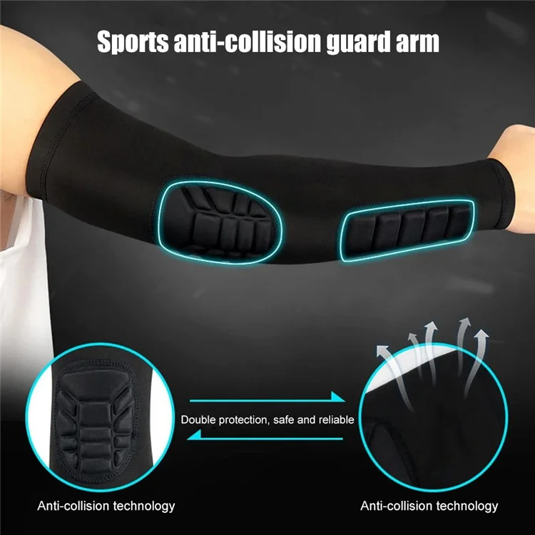 HB011 1 Stück Sport-Ellbogenbandage Waben-Kompressions-Armschutz für Basketball, Radfahren, Fitness - Schwarz M