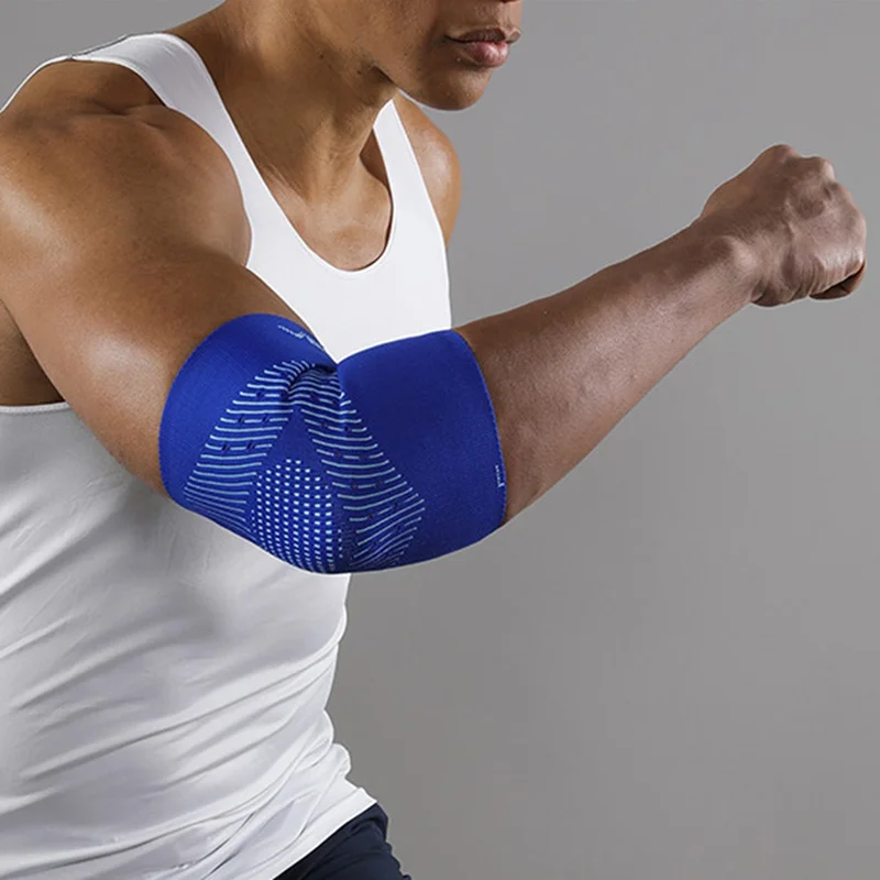 VBOSI 1287V 1PC Braccio Gomito L Taglia, 23-28cm Manica di Compressione per Artrite, Allenamenti, Riduce il Dolore Articolare - Blu