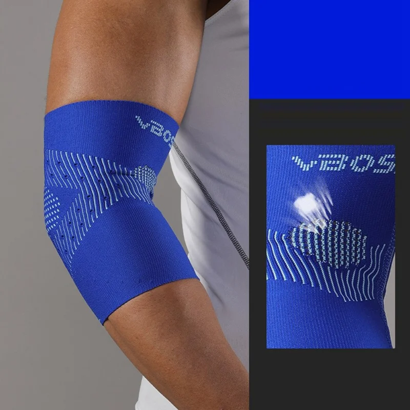 VBOSI 1287V 1PC Tutore per Gomito Taglia XL, Manicotto di Supporto a Compressione 28-35cm per Artrite, Allenamenti, Riduzione del Dolore Articolare - Blu