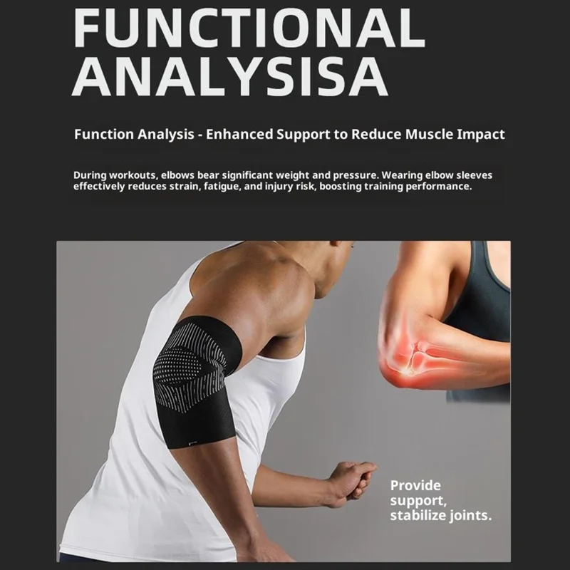 VBOSI 1287V 1PC Tutore per Gomito Taglia XL, Manicotto di Supporto a Compressione 28-35cm per Artrite, Allenamenti, Riduzione del Dolore Articolare - Blu