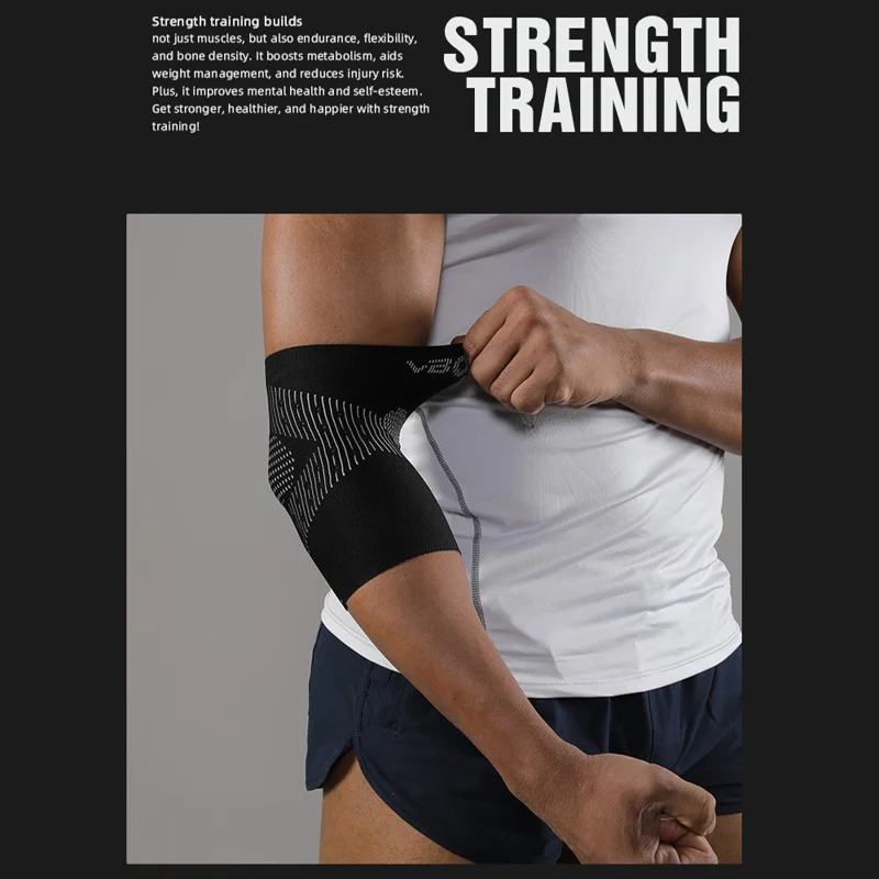 VBOSI 1287V 1PC Tutore per Gomito Taglia XL, Manicotto di Supporto a Compressione 28-35cm per Artrite, Allenamenti, Riduzione del Dolore Articolare - Blu