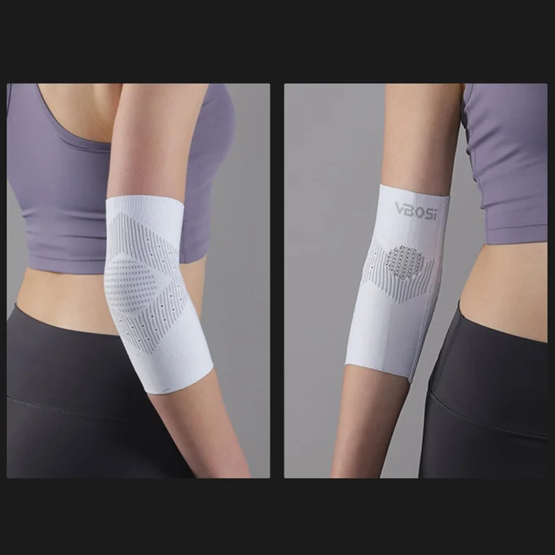 VBOSI 1287V 1PC Tutore per Gomito Taglia XL, Manicotto di Supporto a Compressione 28-35cm per Artrite, Allenamenti, Riduzione del Dolore Articolare - Blu