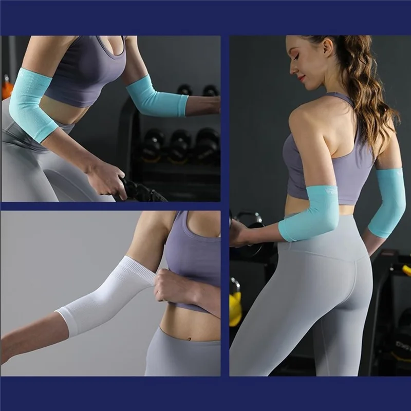 VBOSI 7977V 1PC Elbow Support Brace L Size, 28-32cm Sports Compression Sleeve Basketball Arm Protector - Dark Blue