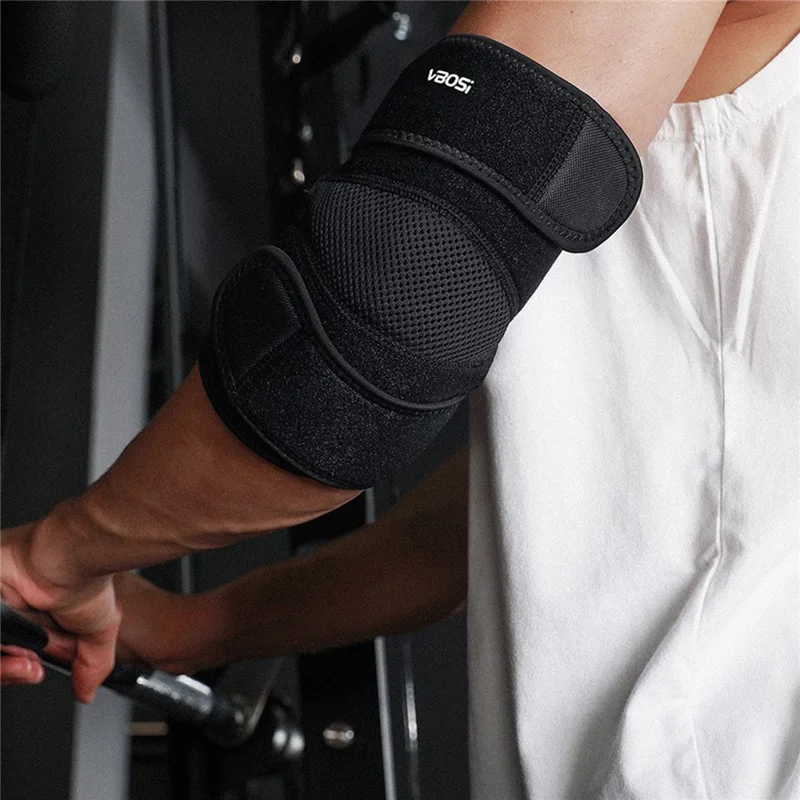 VBOSI 2338V 1Pc Adulte Soutien de Coude pour Entraînement de Basket-ball Protection des Articulations Manchon de Compression de Coude